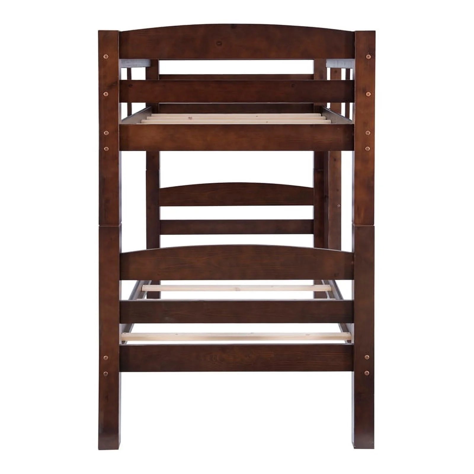 Levi Twin over Twin Wood Bunk Bed in Espresso