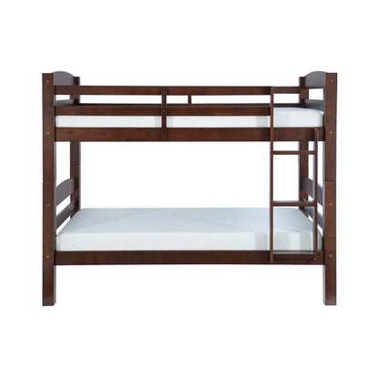 Levi Twin over Twin Wood Bunk Bed in Espresso