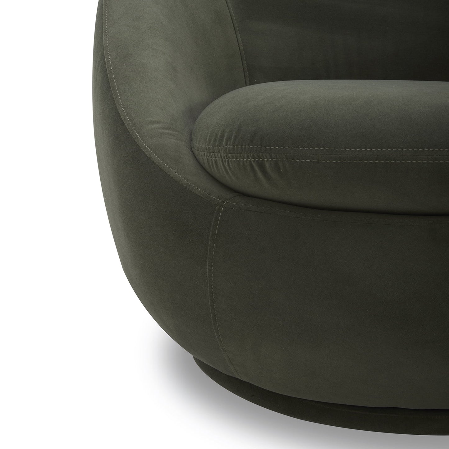 Mira Swivel Chair, Olive Velvet