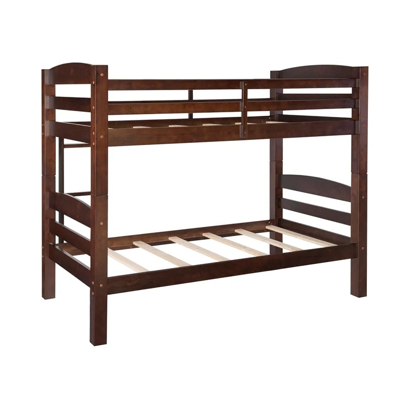 Levi Twin over Twin Wood Bunk Bed in Espresso