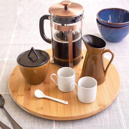 14” Bamboo Wood Lazy Susan Organizer for Kitchen, Turntable for Cabinet, Countertop, Table or Pantry