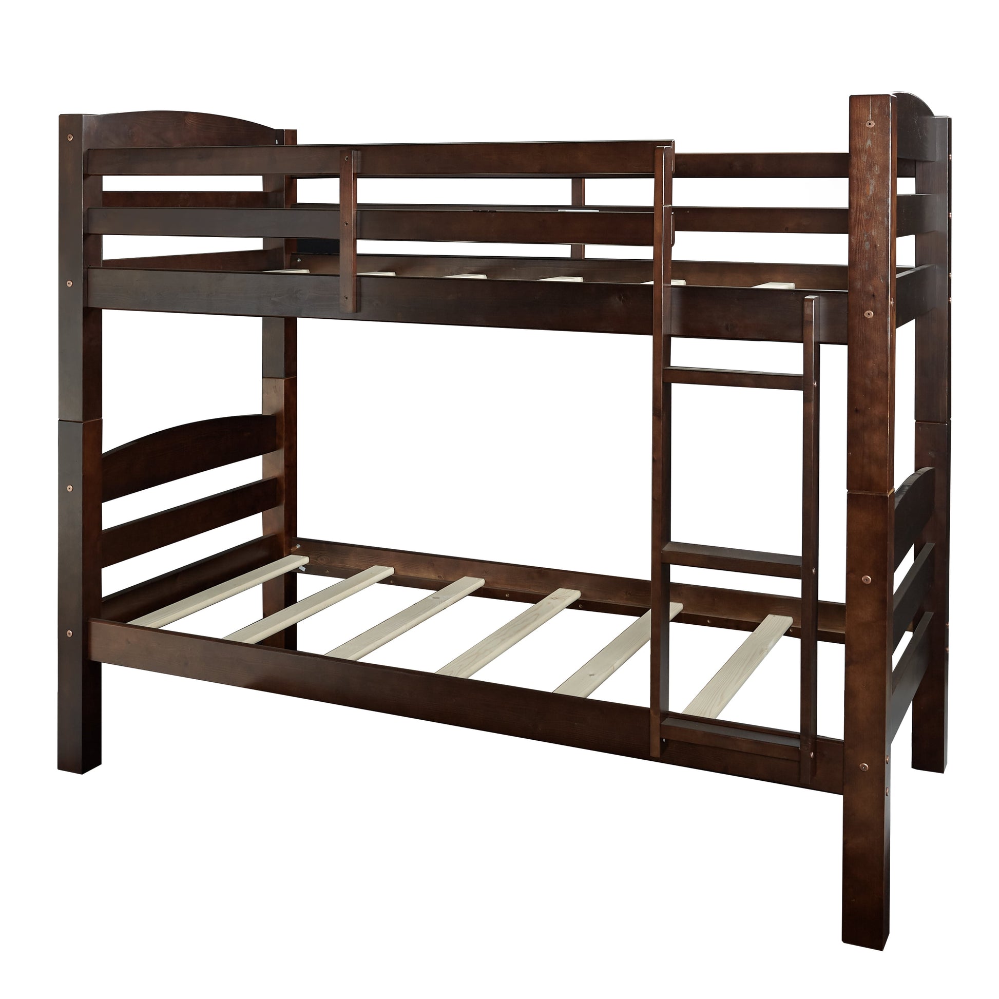 Levi Twin over Twin Wood Bunk Bed in Espresso