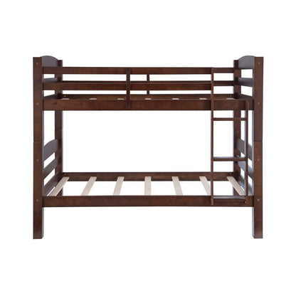 Levi Twin over Twin Wood Bunk Bed in Espresso